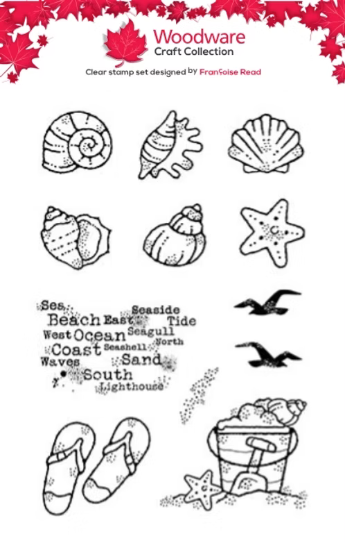 Woodware Seashells A6 Clear Stamp Set By Françoise Read
