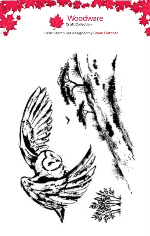 Woodware On Silent Wings A6 Clear Stamp Set By Gwen Fletcher