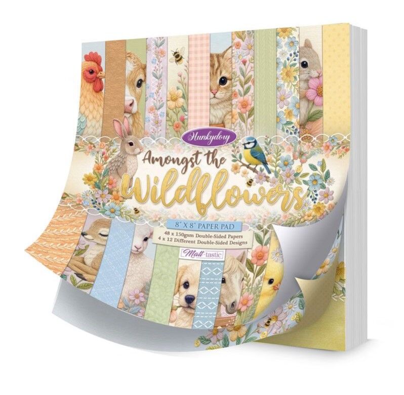 Hunkydory Crafts Amongst The Wildflowers 8x8 Paper Pad