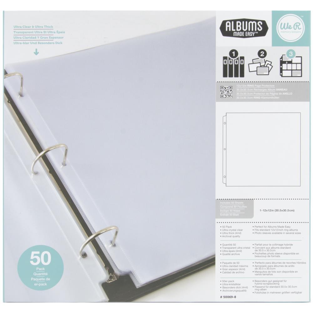 12x12 Album Refills Full Page 50 Pack We R Memory Keepers