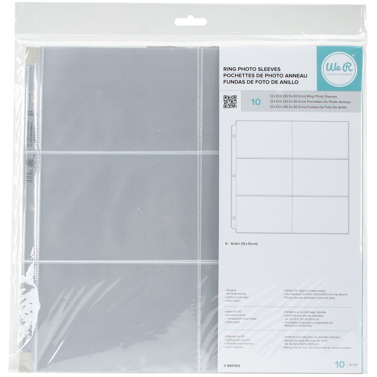 12x12 Album Refills (6) 4 X6 Landscape 10pk Ring Binder Albums We R Memory Keepers
