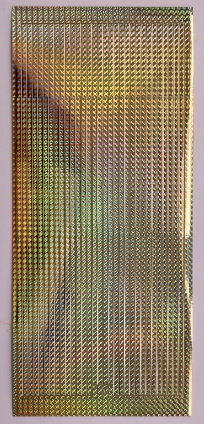 Doodey Peel Off Sticker Sheet 10 x 23cm Stripes 3mm Gold Prism