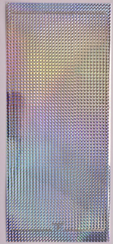 Doodey Peel Off Sticker Sheet 10 x 23cm Stripes 3mm Silver Prism