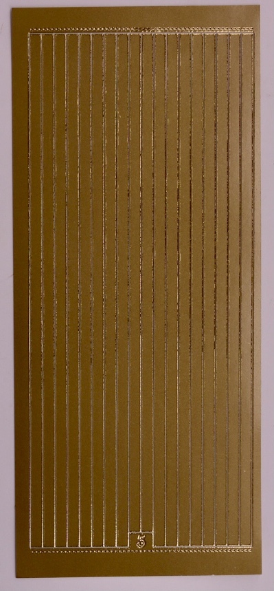 Doodey Peel Off Sticker Sheet 10 x 23cm Stripes 5mm Gold
