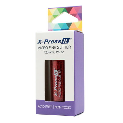 X-Press It Micro Fine Glitter 12gms Scarlet