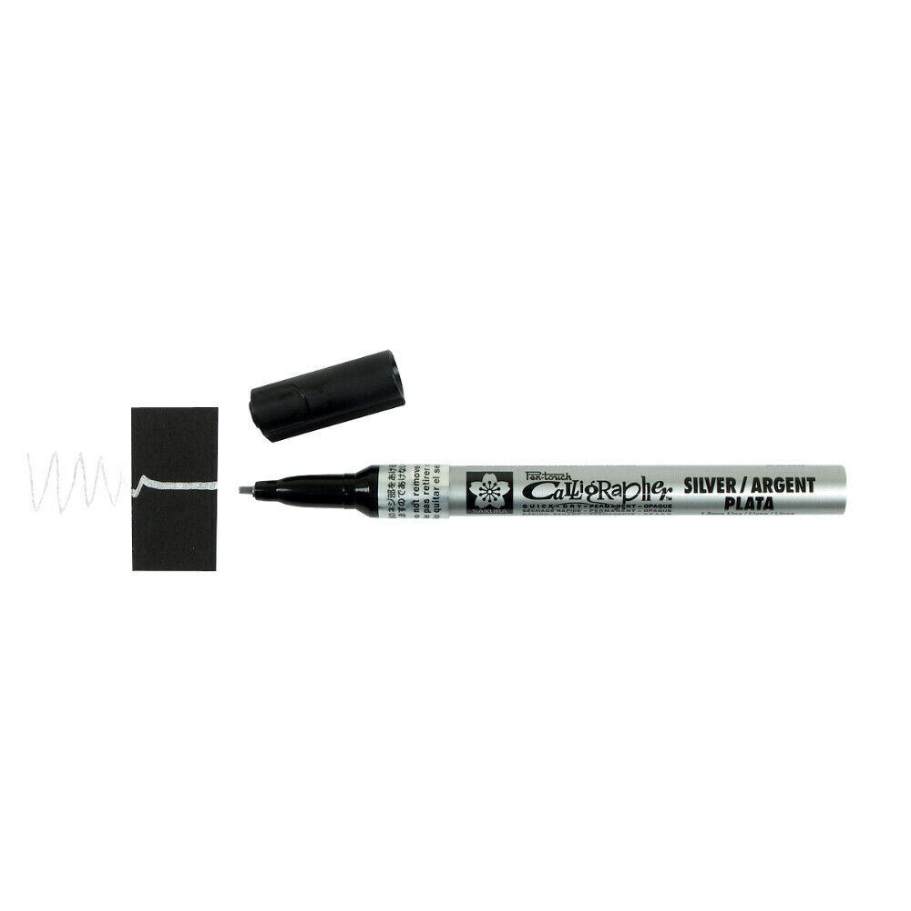 Sakura Pen Touch Calligrapher Fine Point Silver XPSKC53