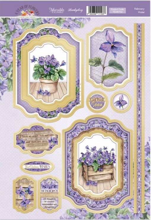 Hunkydory February - Violet Luxury Topper Sheet