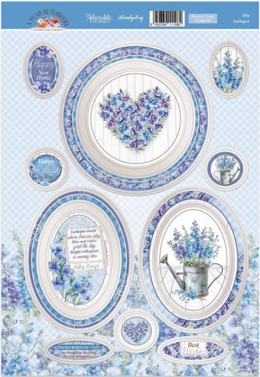 Hunkydory July - Larkspur Luxury Topper Sheet