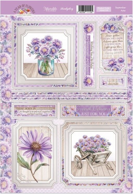 Hunkydory September - Aster Luxury Topper Sheet