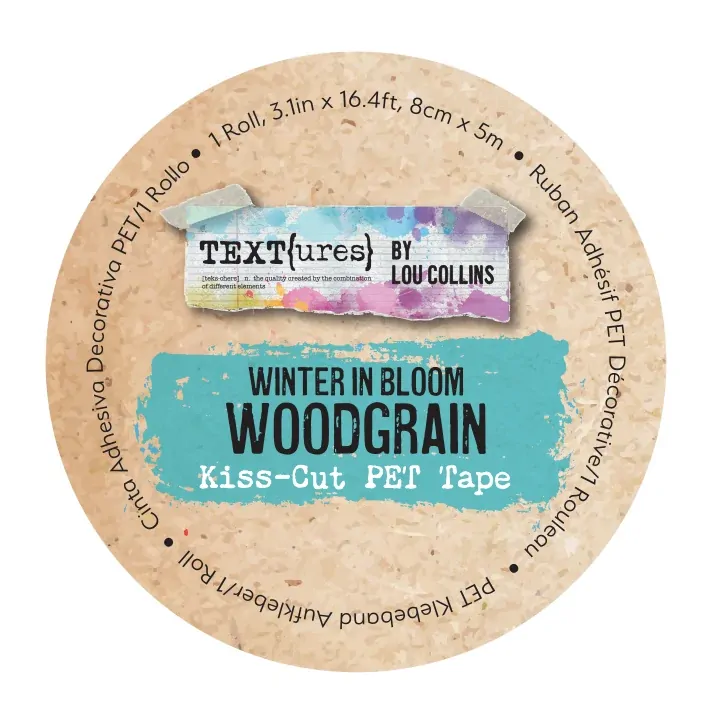 Arden Creative  - TEXT(ures) Winter In Bloom Woodgrain Kiss-Cut PET Tape