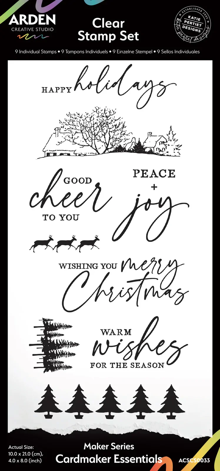 Arden Creative 4” x. 8” Clear Stamp Set - Maker Series - Cardmaker Essentials