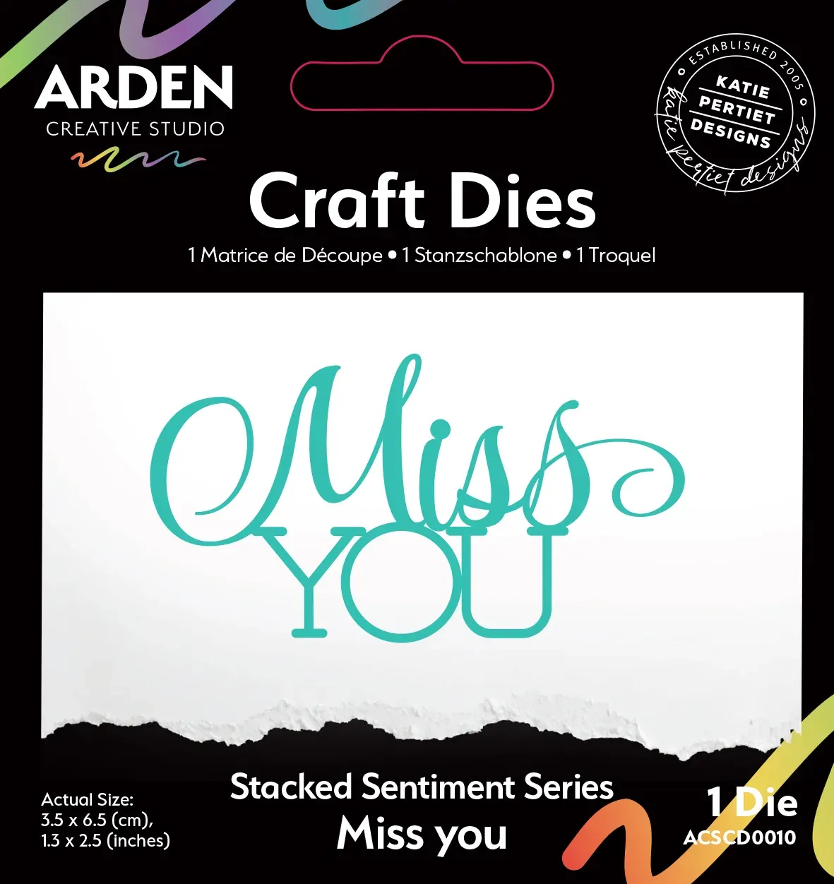 Arden Creative Craft Dies - Sentiment Series - Stacked Miss You