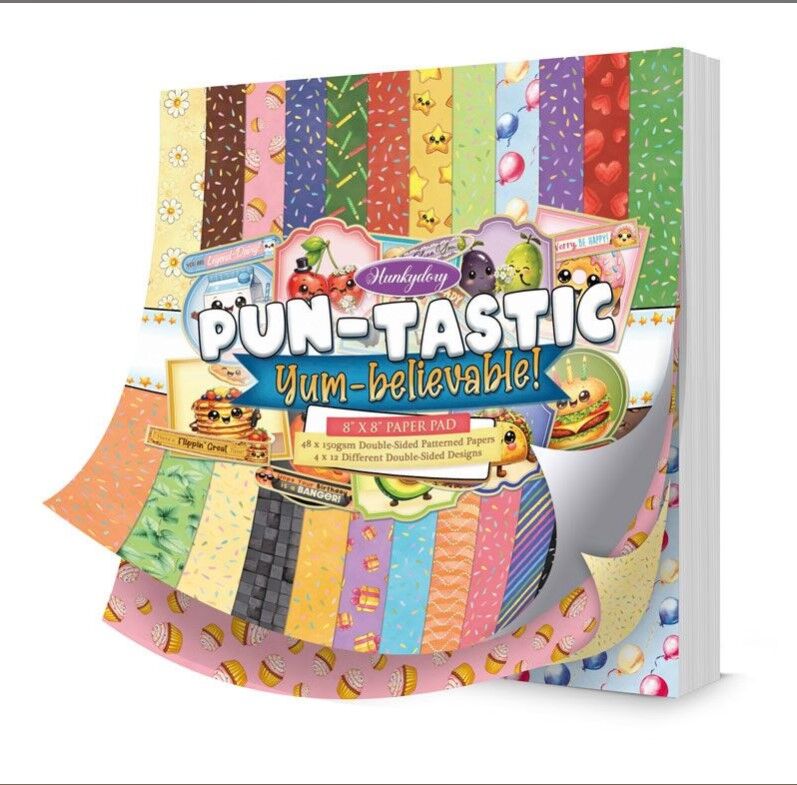 Hunkydory Crafts Pun-tastic - Yum-believable 8x8 Paper Pad