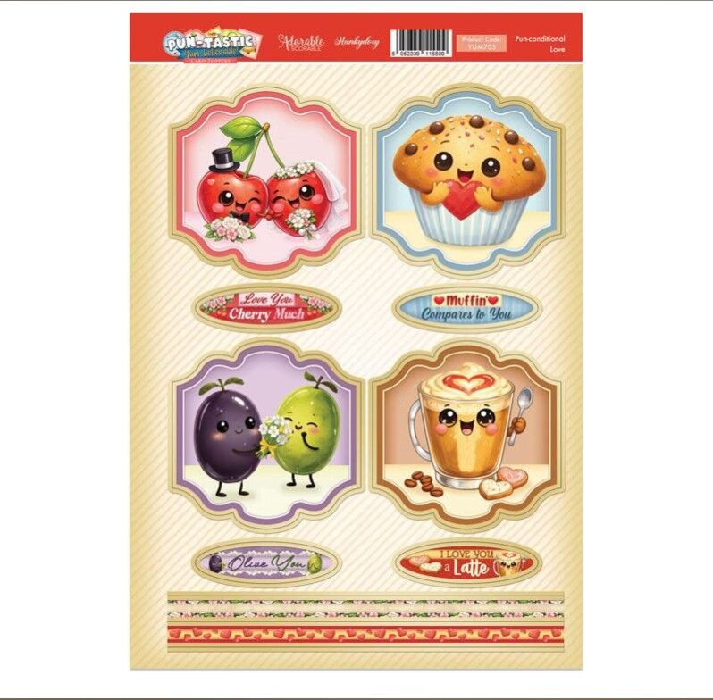 Hunkydory - Pun-conditional Love - Yum-believable Topper Sheet