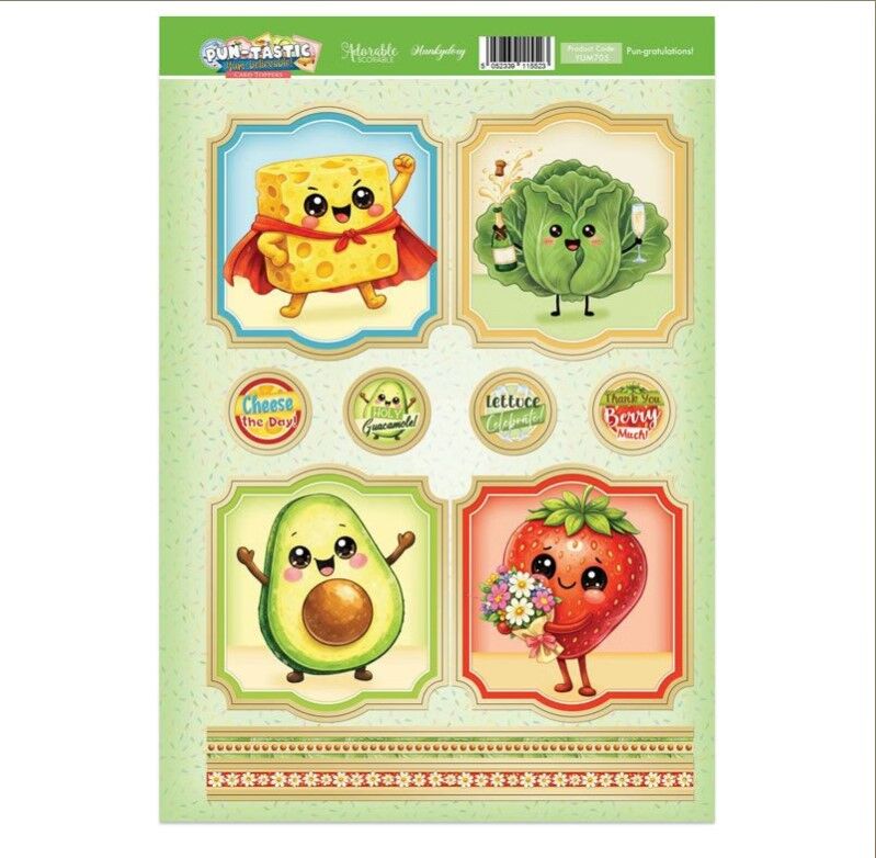 Hunkydory - Pun-gratulations - Yum-believable Topper Sheet