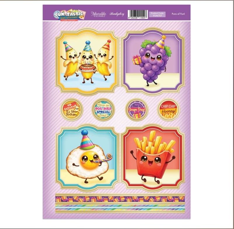 Hunkydory - Puns of Fun! - Yum-believable Topper Sheet