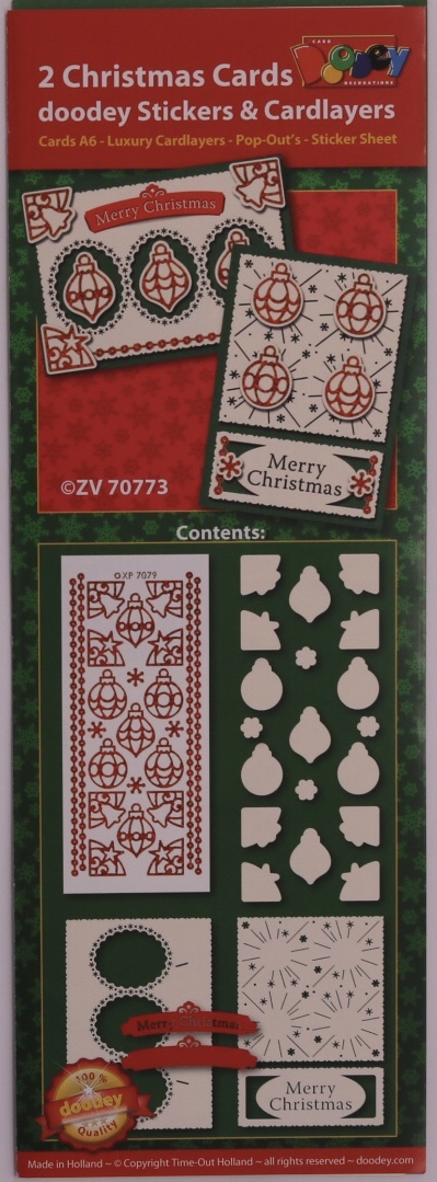 Doodey Luxury Cardlayers A6 Card Kit 2 Sets Christmas ZV70773