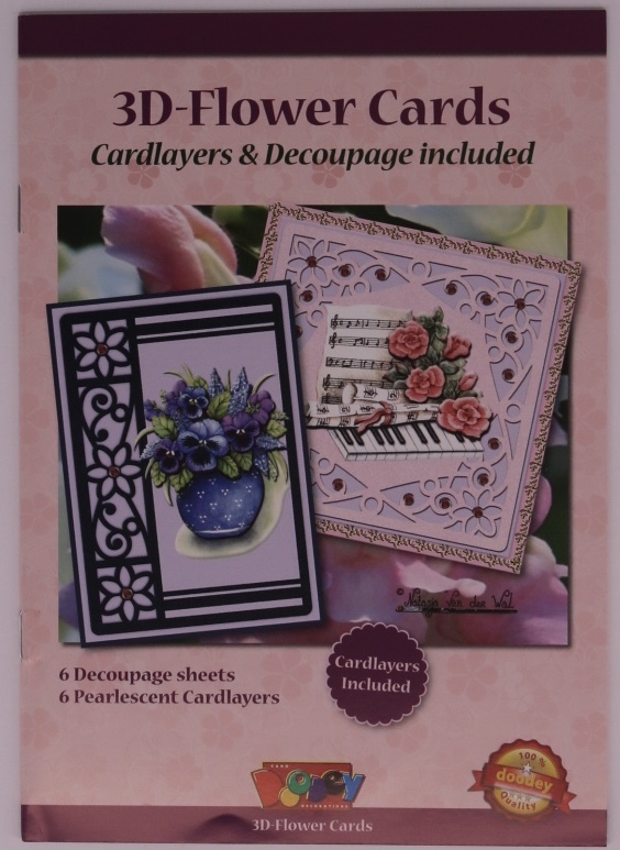 Doodey 6 Luxury Cardlayers + Decoupage Sheets 3D Flower ZV80657