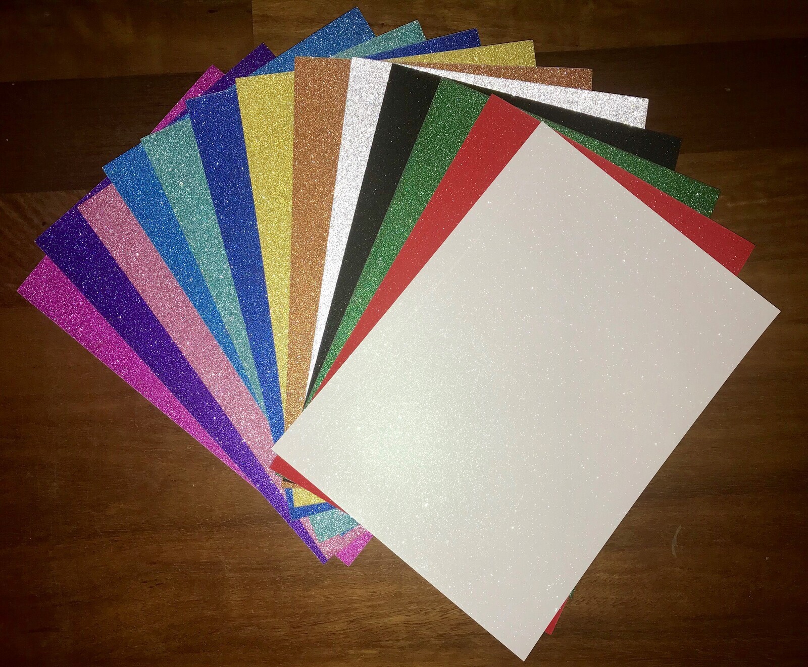 Couture Creations 250GSM A4 Glitter Card Stock - All Colour Pack - 13 Sheets