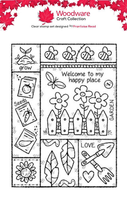 Woodware Garden Sampler A6 Clear Stamp Set by Françoise Read