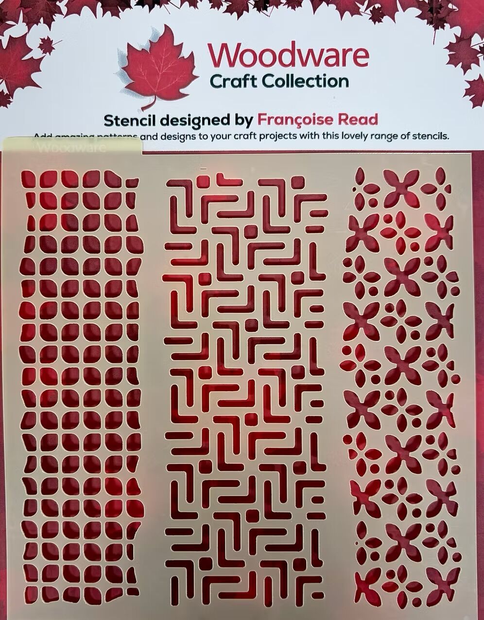 Woodware Garden Mosaic 6x6" Stencil by Françoise Read