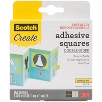 Scotch Create Adhesive Squares Double-Sided 11mm x 11mm 850/Pkg 