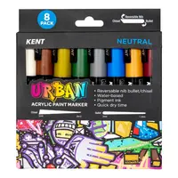 Kent Urban Paint Marker Set - Neutral - Pack of 8