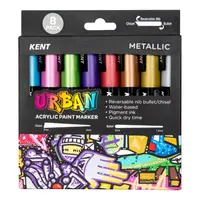 Kent Urban Paint Marker Set - Metallic - Pack of 8