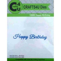 Crafts4U Die Script Happy Birthday 