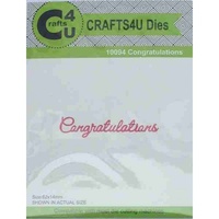 Crafts4U Die Script Congratulations 