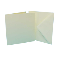 Craft UK Limited 25 Ivory 8x8 inch Cards 300gsm and Envelopes