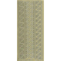 Starform Sticker Sheet 4 x 9 Inch Corners 3 Gold