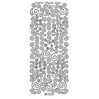 Starform Sticker Sheet 4 x 9 Inch Doodle Design Silver