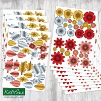Katy Sue Chrome Effects - Die Cut Flowers & Leaves