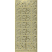 Starform Sticker Sheet 4 x 9 Inch Corners 11 Gold