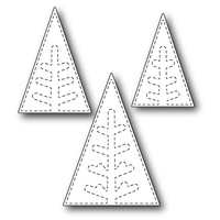 Poppystamps Dies Stitched Pine Trees 1240 