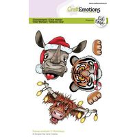 CraftEmotions Clear Stamps A6 Funny Animals 5 - Christmas
