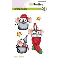 CraftEmotions Clear Stamps A6 Mouse 1 - Christmas