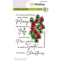 CraftEmotions Clear Stamps A6 Text Christmas - New Year