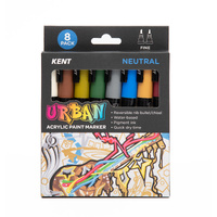 Kent Urban 3mm Paint Marker Set - Neutral - Pack of 8
