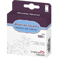 3L Scrapbook Adhesives Permanent Mounting Squares 500/Pkg Clear
