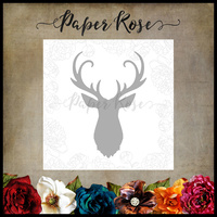 Paper Rose Dies Deer Head 17814