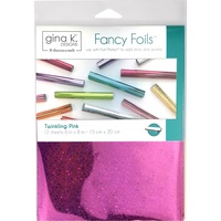 Twinkling Pink Hologram Gina K Designs Fancy Foil 6X8 12/Pkg