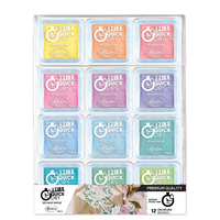 Izink Quick Dry Ink Pad Pastel 12 Colours