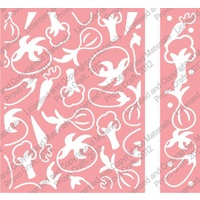 CUTTLEBUG Embossing Folder Veggie Patch Border Set 4.25x5.5  