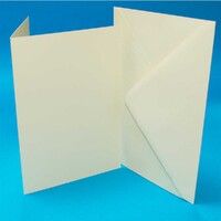 Craft UK Limited 50 Ivory A6 Cards 225gsm and C6 Envelopes