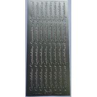Starform Sticker Sheet 4 x 9 Inch Congratulations Silver