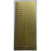 Starform Sticker Sheet 4 x 9 Inch Get Well Soon Gold