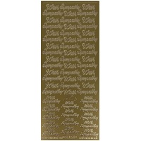 Starform Sticker Sheet 4 x 9 Inch With Sympathy Gold