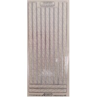 Starform Sticker Sheet 4 x 9 Inch Clear Stitching 3202 Silver
